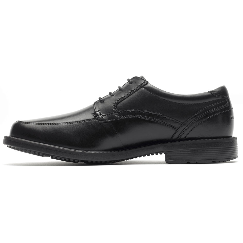 Zapatos Con Cordones Rockport Hombre Mexico - Style Leader 2 Apron Toe Negros - SDHAR8269